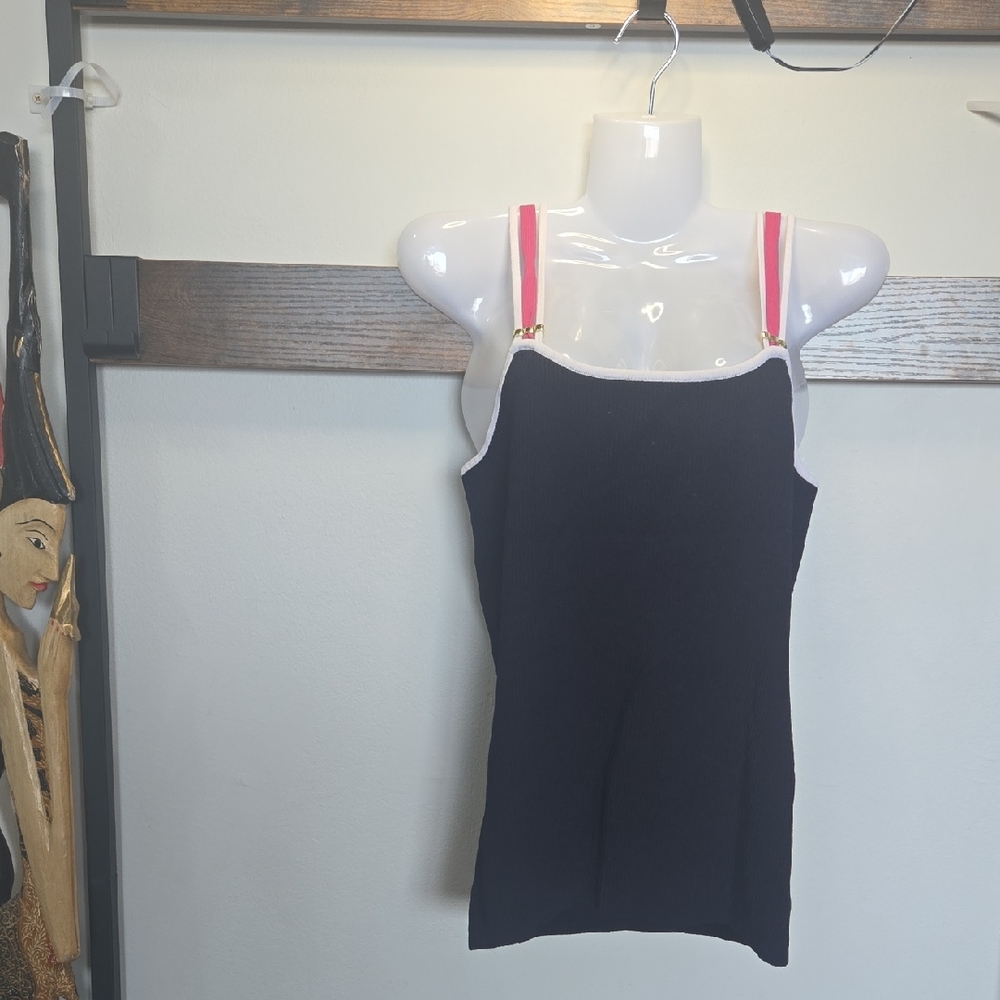 Studio Knit Black Camisole with Multi Pink Accents  (🛍 6/$36)